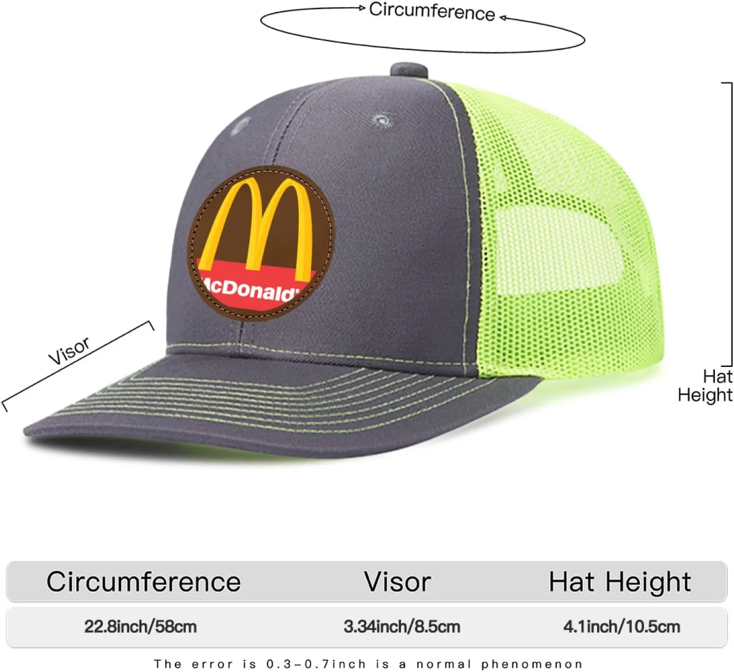 Long Brim Trucker Dad Work Hat for Unisex Adult Soft Outdoor Plain Baseball Mesh Cap Womens Mens Adjustable Golf Sun Hat