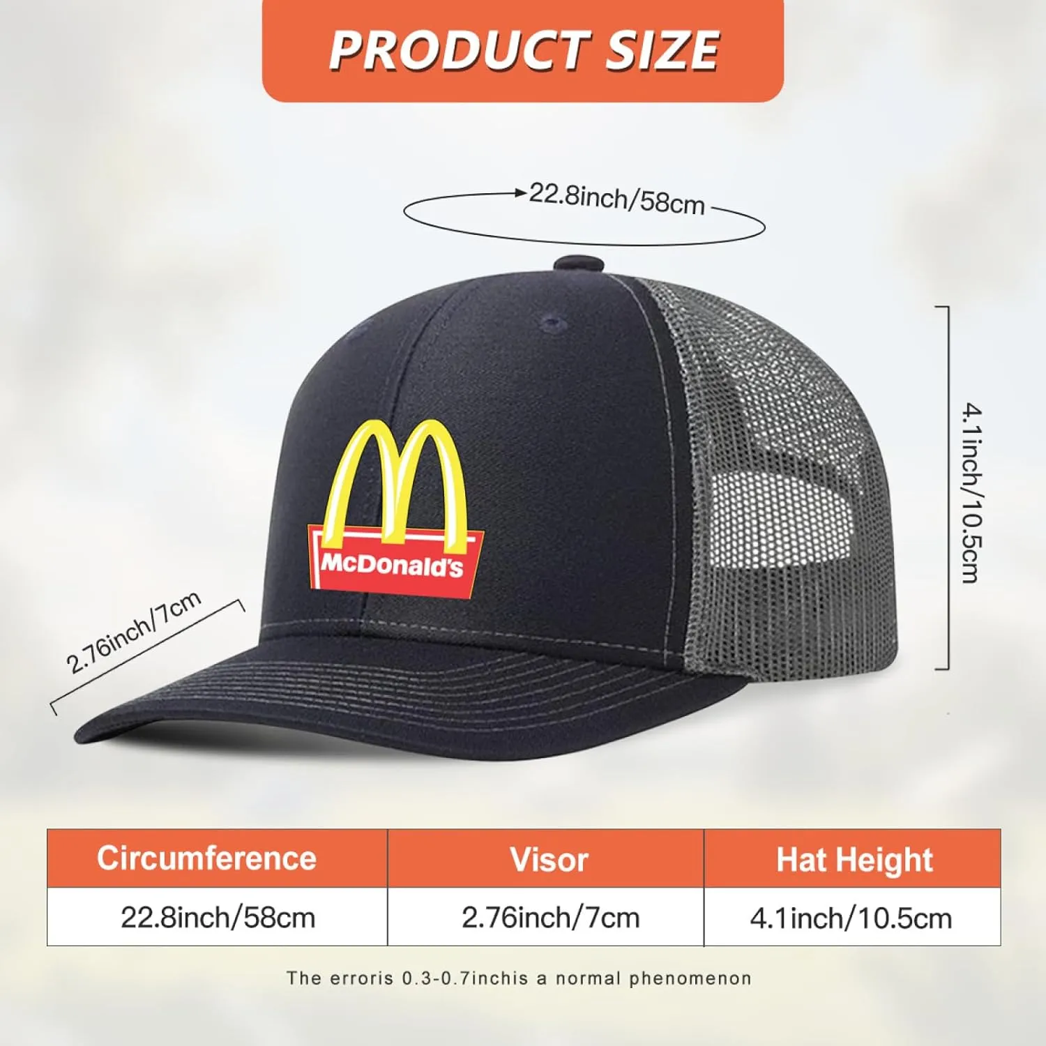 Long Brim Trucker Dad Work Hat for Unisex Adult Soft Outdoor Plain Baseball Mesh Cap Womens Mens Adjustable Golf Sun Hat
