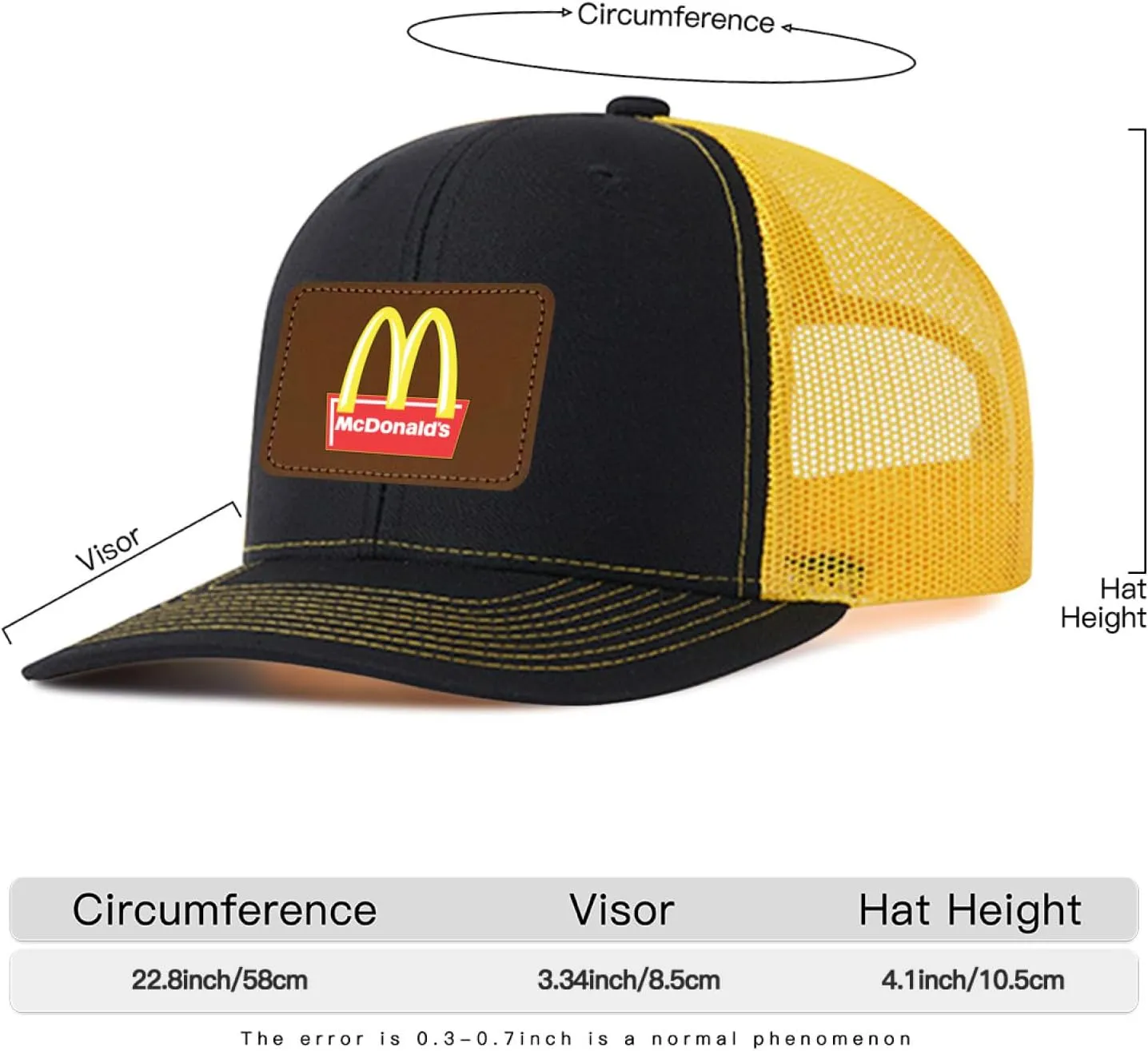 Long Brim Trucker Dad Work Hat for Unisex Adult Soft Outdoor Plain Baseball Mesh Cap Womens Mens Adjustable Golf Sun Hat