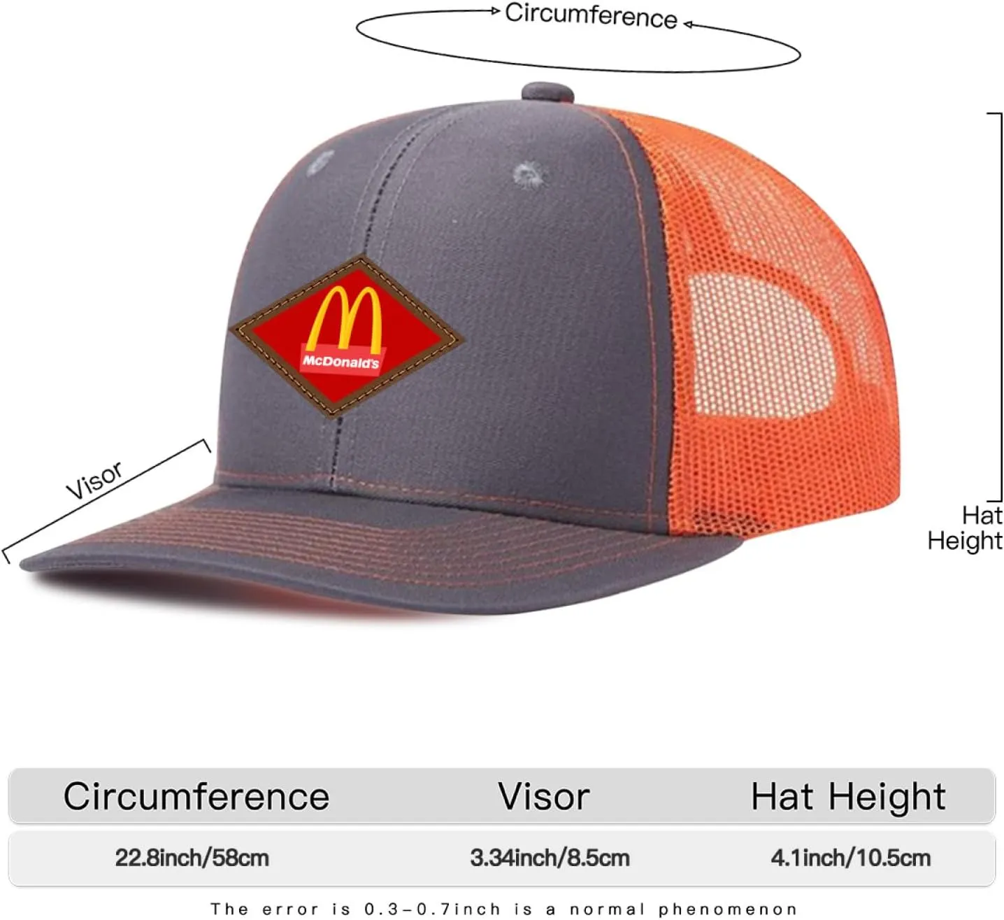 Long Brim Trucker Dad Work Hat for Unisex Adult Soft Outdoor Plain Baseball Mesh Cap Womens Mens Adjustable Golf Sun Hat