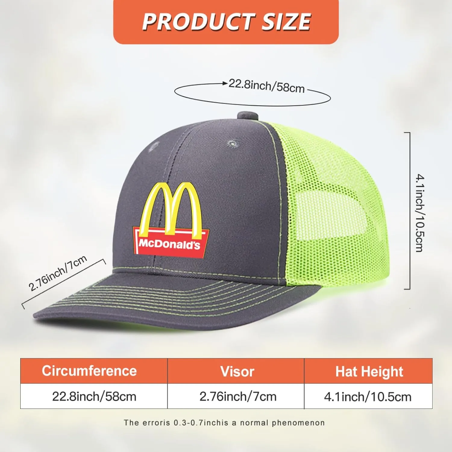Long Brim Trucker Dad Work Hat for Unisex Adult Soft Outdoor Plain Baseball Mesh Cap Womens Mens Adjustable Golf Sun Hat