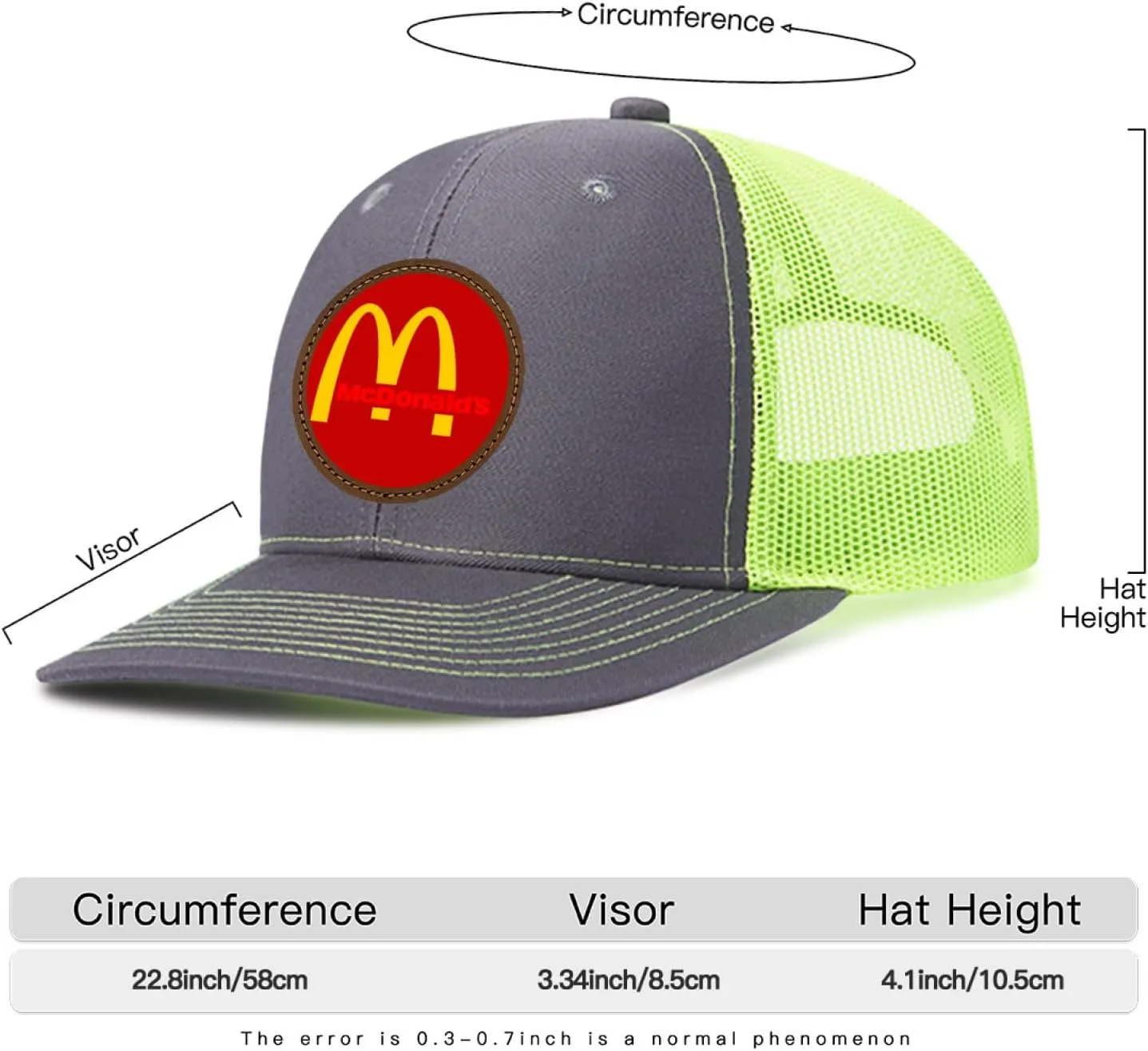 Long Brim Trucker Dad Work Hat for Unisex Adult Soft Outdoor Plain Baseball Mesh Cap Womens Mens Adjustable Golf Sun Hat