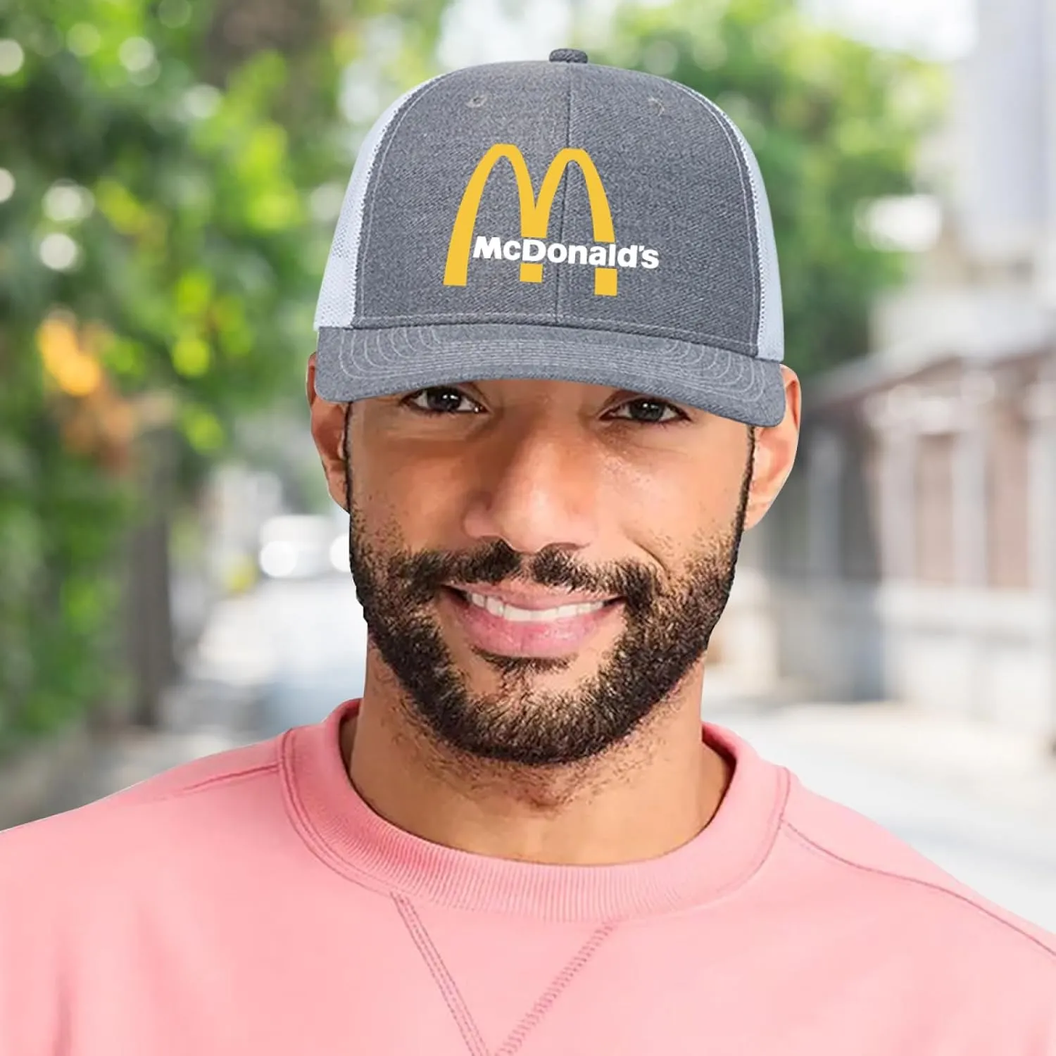 Long Brim Trucker Dad Work Hat for Unisex Adult Soft Outdoor Plain Baseball Mesh Cap Womens Mens Adjustable Golf Sun Hat