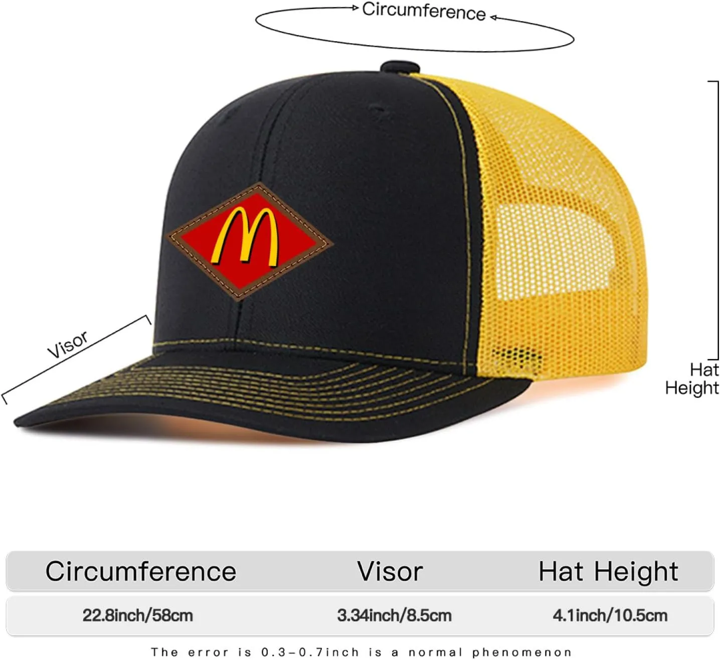 Long Brim Trucker Dad Work Hat for Unisex Adult Soft Outdoor Plain Baseball Mesh Cap Womens Mens Adjustable Golf Sun Hat