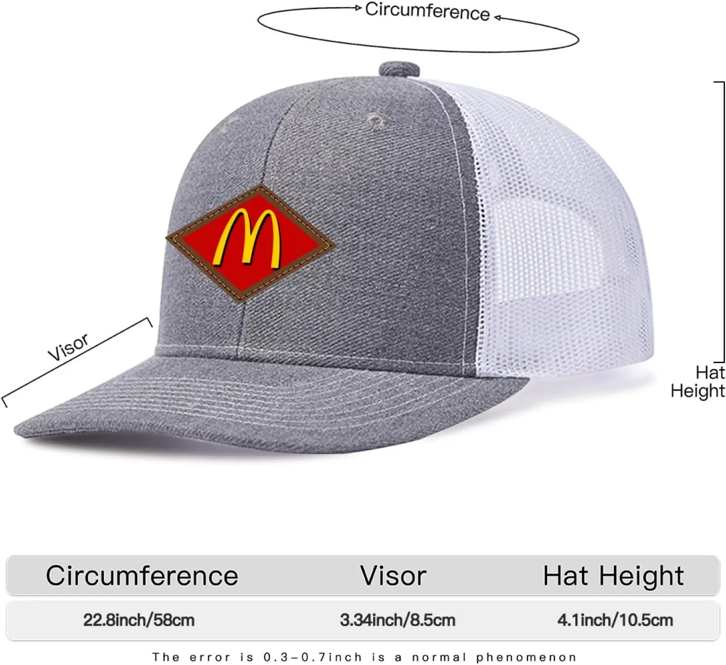 Long Brim Trucker Dad Work Hat for Unisex Adult Soft Outdoor Plain Baseball Mesh Cap Womens Mens Adjustable Golf Sun Hat
