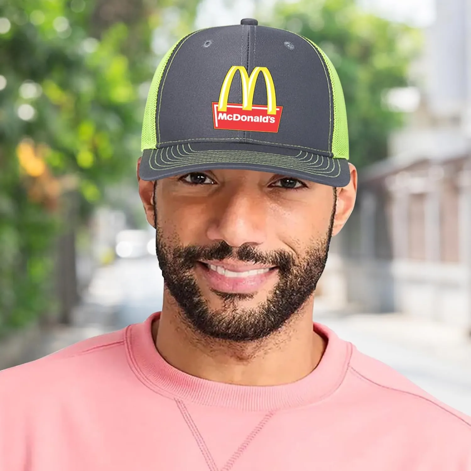 Long Brim Trucker Dad Work Hat for Unisex Adult Soft Outdoor Plain Baseball Mesh Cap Womens Mens Adjustable Golf Sun Hat