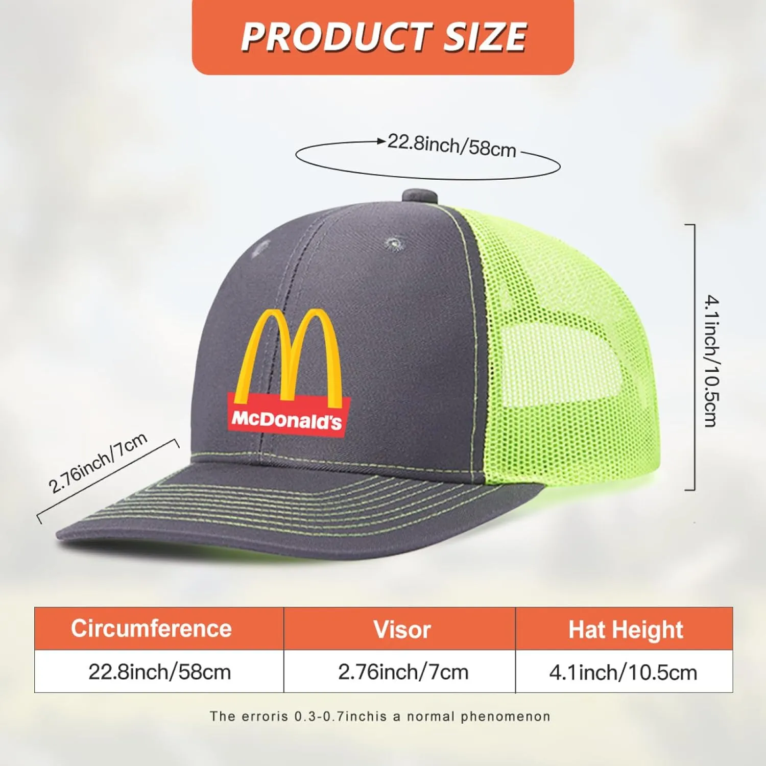 Long Brim Trucker Dad Work Hat for Unisex Adult Soft Outdoor Plain Baseball Mesh Cap Womens Mens Adjustable Golf Sun Hat