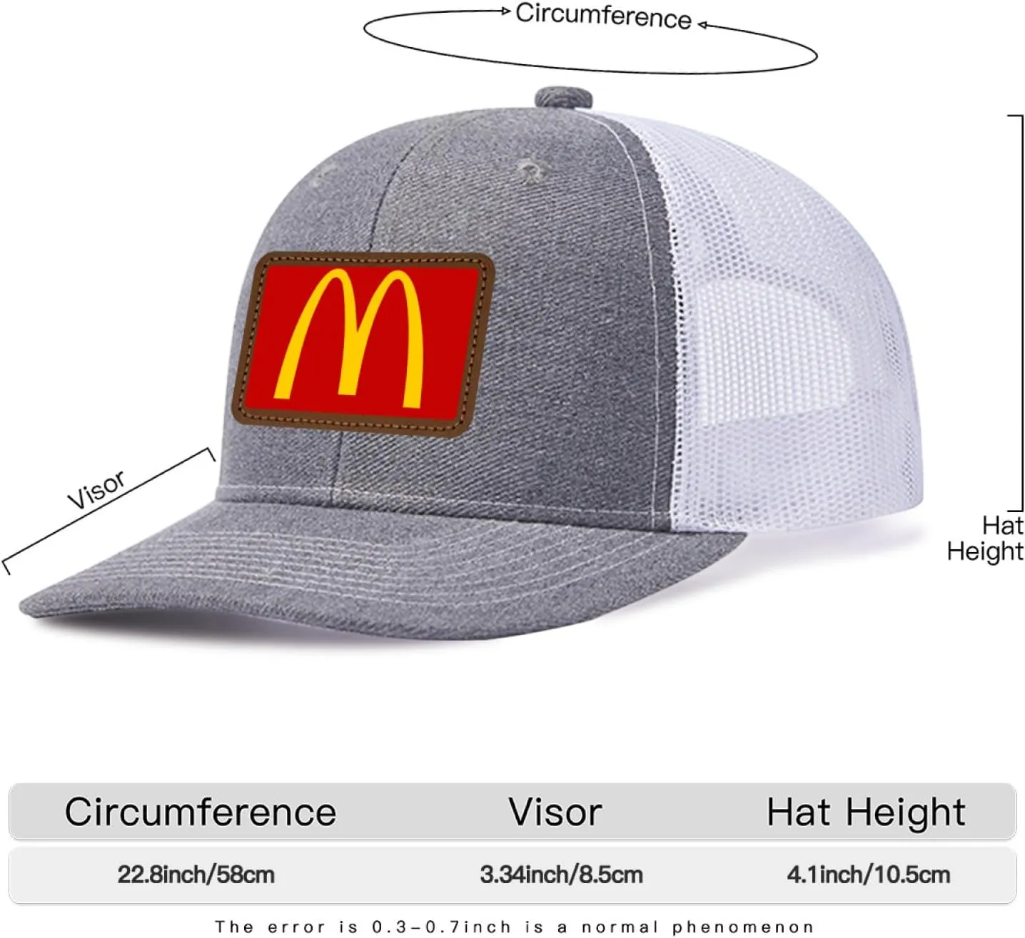 Long Brim Trucker Dad Work Hat for Unisex Adult Soft Outdoor Plain Baseball Mesh Cap Womens Mens Adjustable Golf Sun Hat