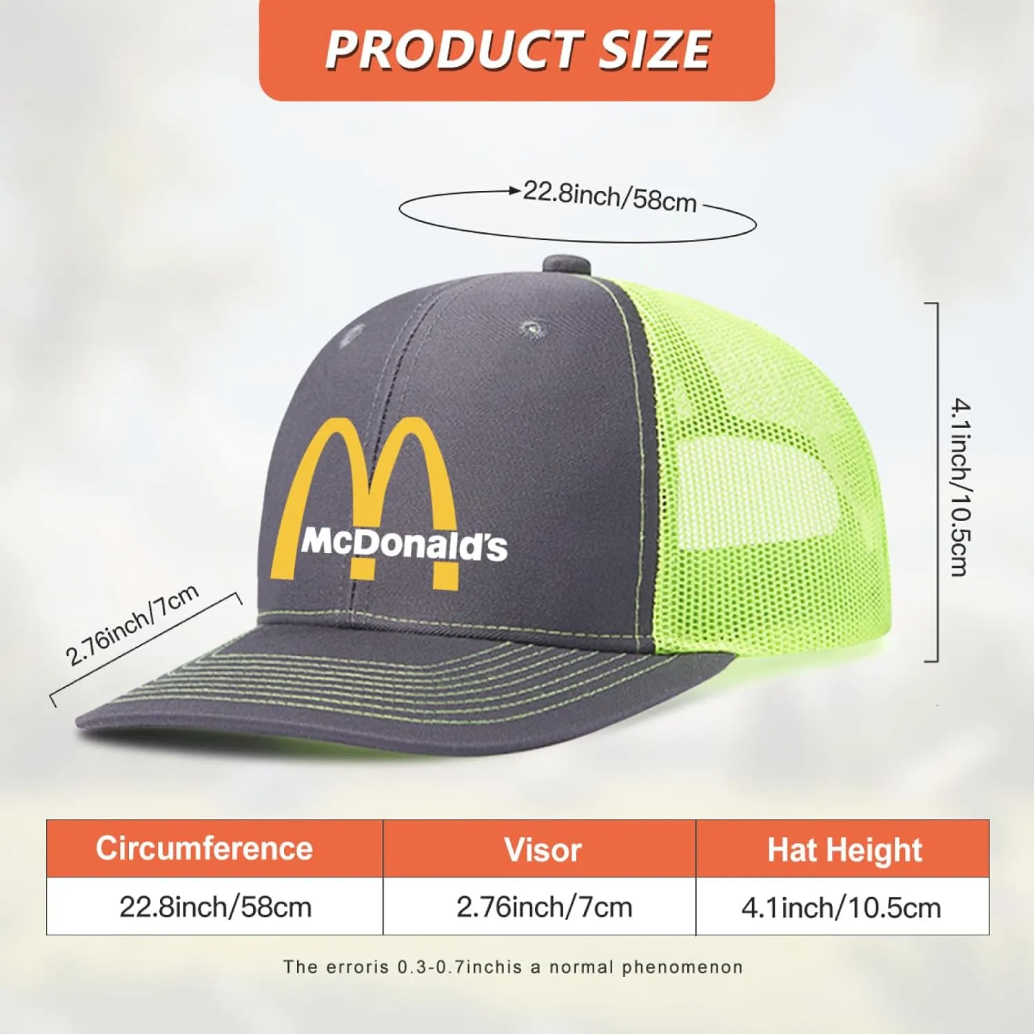 Long Brim Trucker Dad Work Hat for Unisex Adult Soft Outdoor Plain Baseball Mesh Cap Womens Mens Adjustable Golf Sun Hat