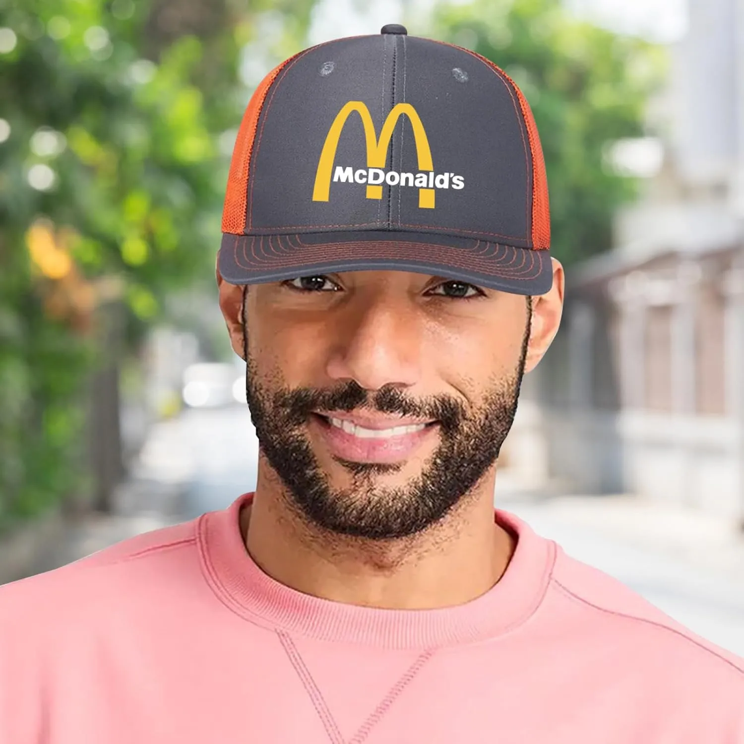 Long Brim Trucker Dad Work Hat for Unisex Adult Soft Outdoor Plain Baseball Mesh Cap Womens Mens Adjustable Golf Sun Hat