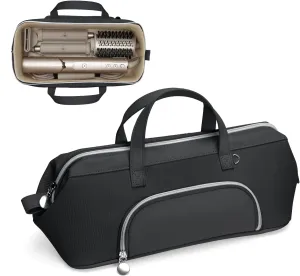 Lotour Hair Tools Travel Case Bag for Shark HD430 Flex Style/Dyson Supersonic Hair Dryer, Portable Travel Storage Organizer for Hair Attachments (Black)