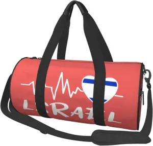 Lsrael Heartbeat Duffel Bag Gym Bag Travel Sports Tote Large Foldable Beach Swim Yoga9