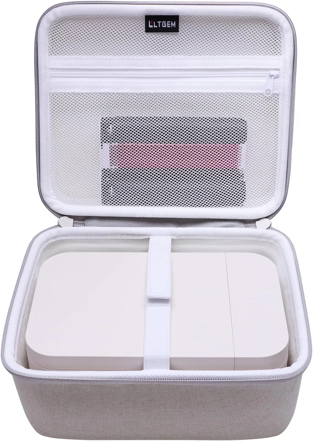 LTGEM Hard Case Compatible with HPRT Photo Printer 4x6 Instant Picture Printer - Travel Protective Carrying Storage Bag(White)