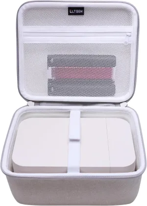 LTGEM Hard Case Compatible with HPRT Photo Printer 4x6 Instant Picture Printer - Travel Protective Carrying Storage Bag(White)