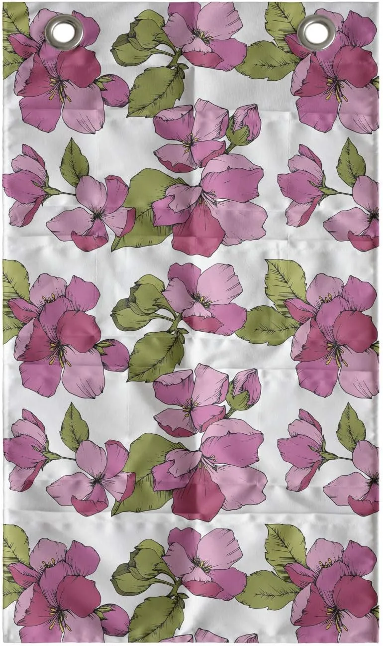 Lunarable Floral Hanging Pocket Organizer, Blossoming Spring Time Elements and Leaves Demonstration Plantation, Printed Polyester Storage Bag with Pockets, 21" x 31", Pink White and Green
