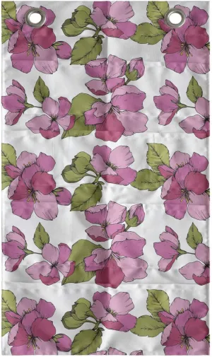 Lunarable Floral Hanging Pocket Organizer, Blossoming Spring Time Elements and Leaves Demonstration Plantation, Printed Polyester Storage Bag with Pockets, 21" x 31", Pink White and Green