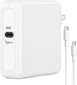 MacBook Pro Charger for MacBook Air 13 14 15 16 inch 2024 2023 2022 2021 2020, M1 M2 M3 chip Laptop 96W USB C Power Adapter, Mac Book Computer Fast Charger Block for USBC Device, Included Type C Cable