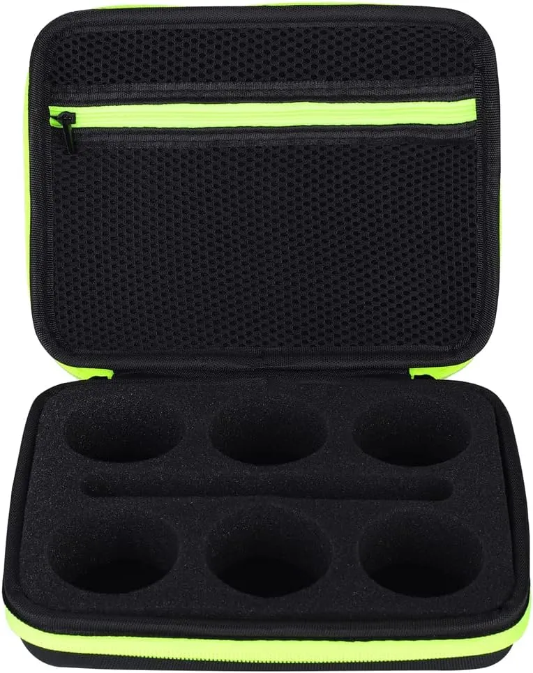 MAGICYOYO Yoyo Storage Case, Yoyo Case Satchel Yoyo Storage Bag Carry Bag Pouch Outdoor Protect Yoyo Accessories, 6 Yoyo Storage Compartments and Interior Zip Mesh (Black Yellow)