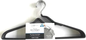 Mainstays Nonslip heavy wire Clothes Hangers, 10 count black