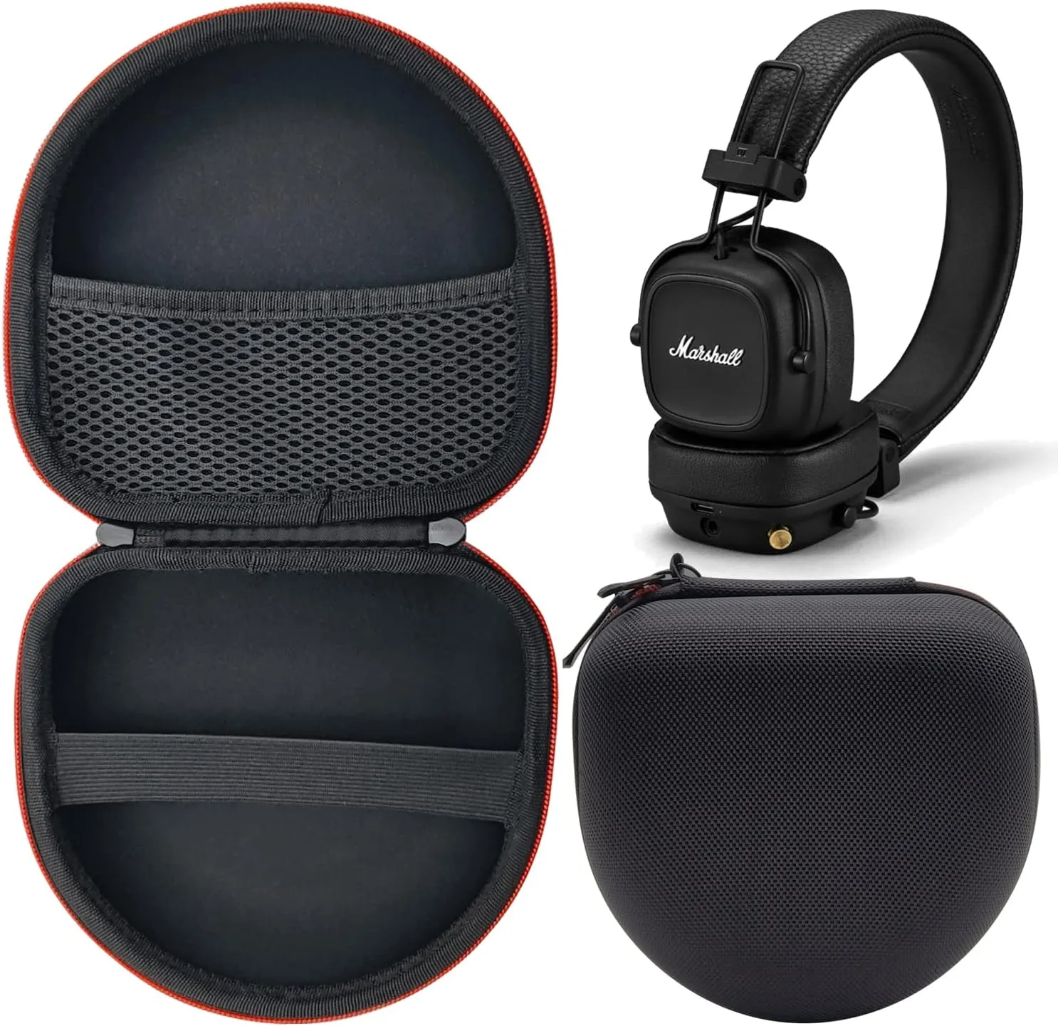 Major Case, Hard Carrying Storage Bag Compatible with Marshall Major 5/4/3/2 Headphone (Black)
