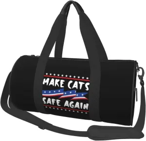Make Cats Safe Again Duffel Bag Gym Bag Travel Sports Tote Large Foldable Beach Swim Yoga0