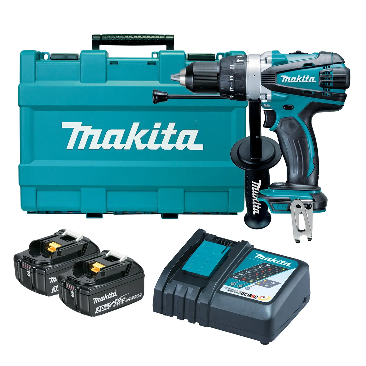 Makita 18V Heavy Duty Hammer Driver Drill Kit