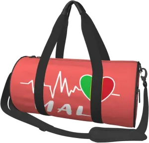 Mali Heartbeat Duffel Bag Gym Bag Travel Sports Tote Large Foldable Beach Swim Yoga7