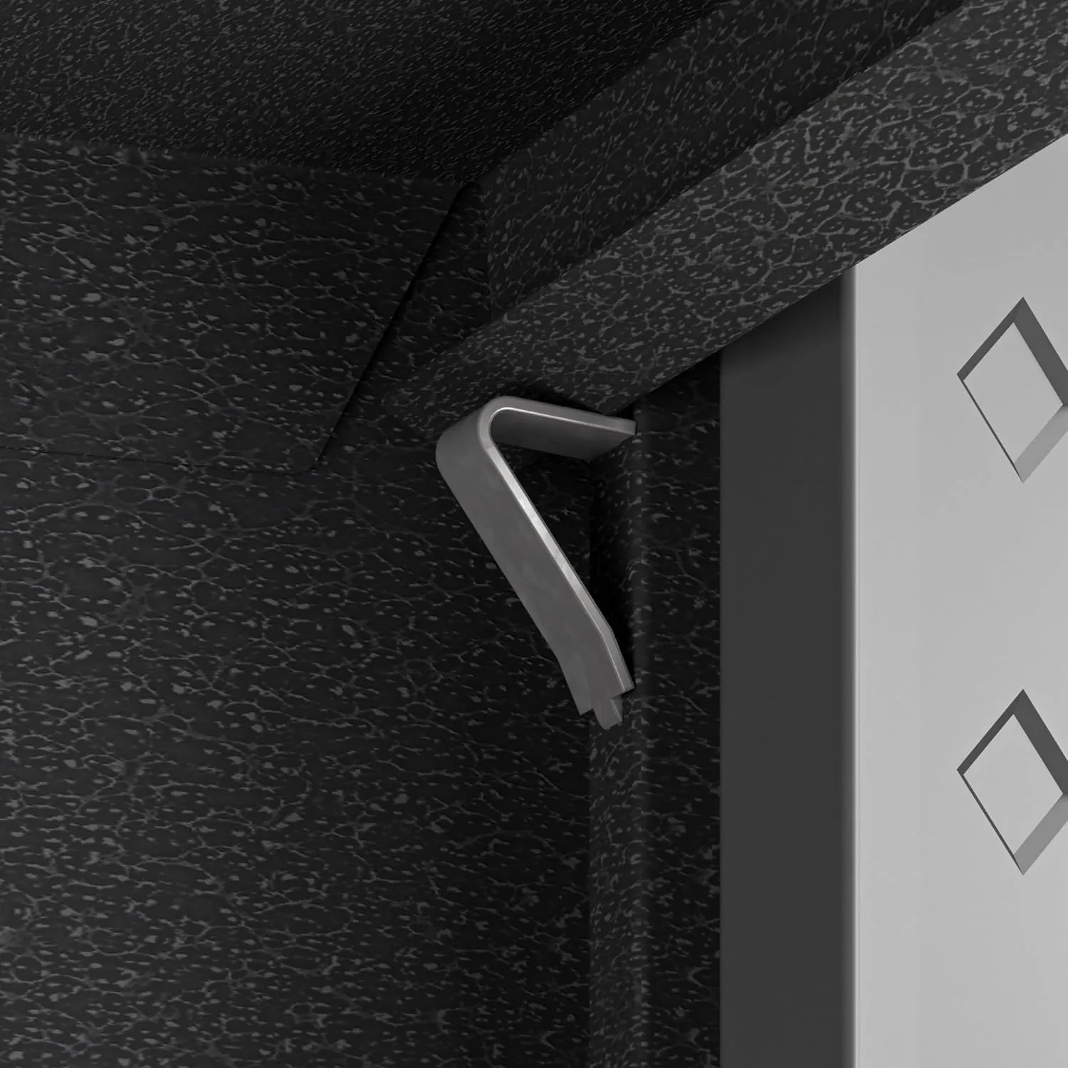 Manhattan Comfort Fortress Floating Garage Storage Cabinet, Black/Grey