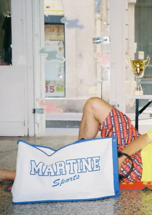 MARTINE ROSE - FOLDABLE CARRIER WHITE / BLUE