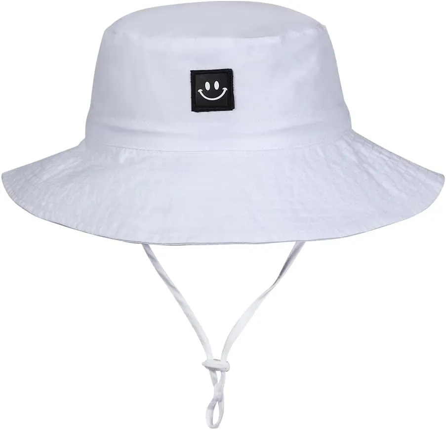 MaxNova Baby Sun Hat Smile Face UPF 50  Toddler Bucket Hat for Boys Girls 0-7 Years