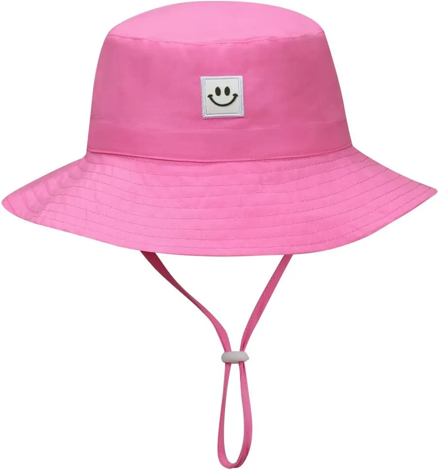 MaxNova Baby Sun Hat Smile Face UPF 50  Toddler Bucket Hat for Boys Girls 0-7 Years