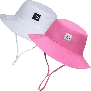 MaxNova Baby Sun Hat Smile Face UPF 50  Toddler Bucket Hat for Boys Girls 0-7 Years
