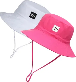 MaxNova Baby Sun Hat Smile Face UPF 50  Toddler Bucket Hat for Boys Girls 0-7 Years