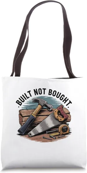 Measure Twice Cut Once Carpentry Design Tote Bag