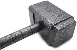 Medieval Warrior Exclusive Full Damascus Steel Hammer Great Piece of Art Real Heavy Duty Hammer (2)