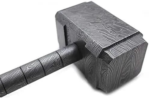 Medieval Warrior Exclusive Full Damascus Steel Hammer Great Piece of Art Real Heavy Duty Hammer (2)