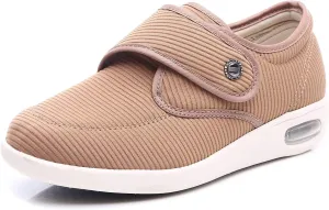 Mei MACLEOD Women's Diabetic Shoes with Adjustable Strap Lightweight Wide Walking Shoes Edema Swollen Feet Shoes