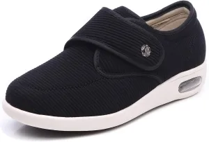 Mei MACLEOD Women's Diabetic Shoes with Adjustable Strap Lightweight Wide Walking Shoes Edema Swollen Feet Shoes