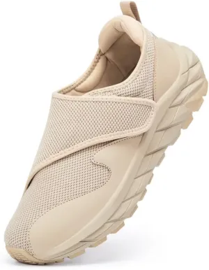 Men Diabetic Shoes Wide Width Shoes with Adjustable Closure for Swollen Feet Non-Slip Air Cushion Bottom Sneakers