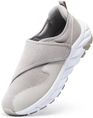 Men Diabetic Shoes Wide Width Shoes with Adjustable Closure for Swollen Feet Non-Slip Air Cushion Bottom Sneakers