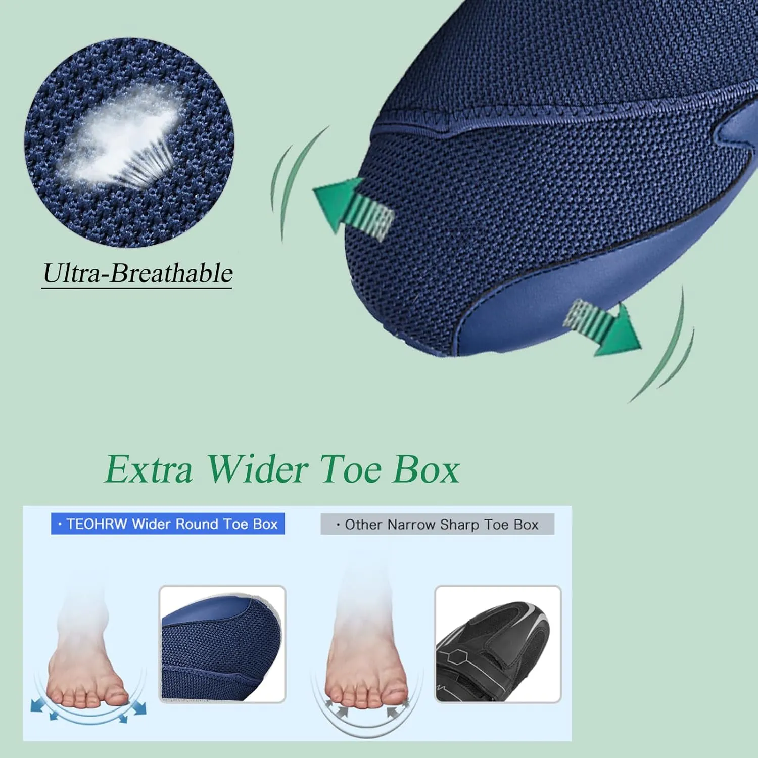 Men Diabetic Shoes Wide Width Shoes with Adjustable Closure for Swollen Feet Non-Slip Air Cushion Bottom Sneakers