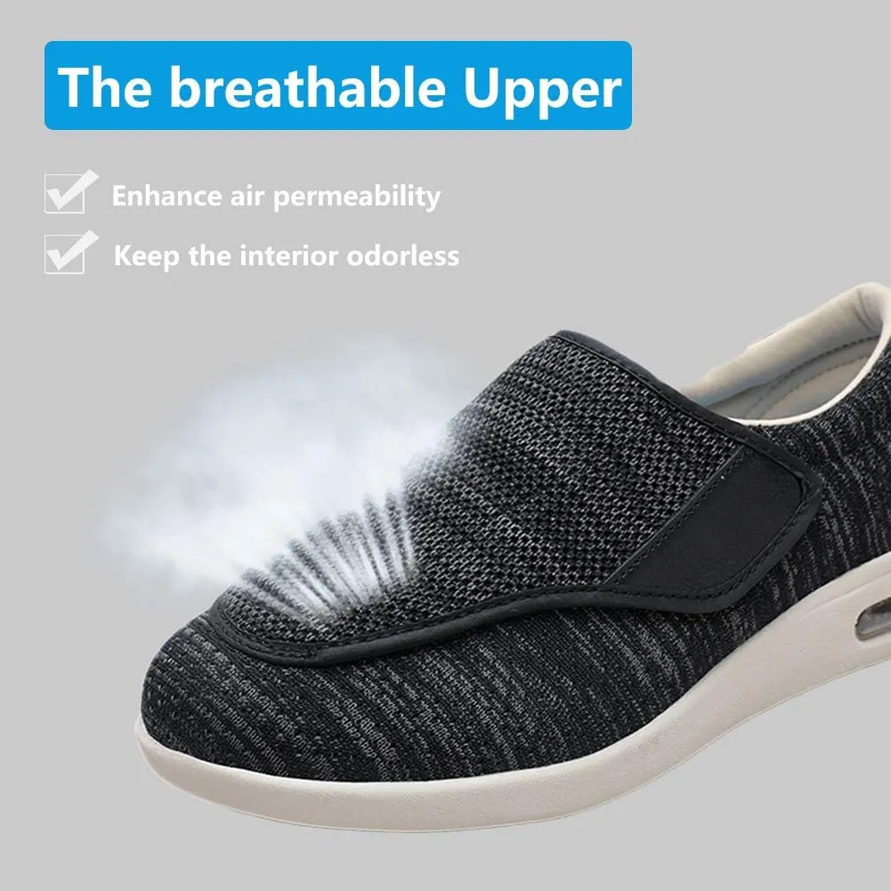 Men's Diabetic Shoes Pain Relief Easy to Slip On Wide Widths Slippers Adjustable Orthopedic with Removable Memory Foam Insoles Lightweight for Seniors Swollen Feet
