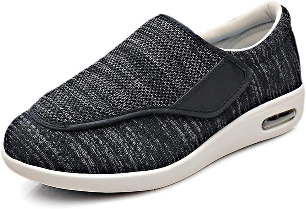 Men's Diabetic Shoes Pain Relief Easy to Slip On Wide Widths Slippers Adjustable Orthopedic with Removable Memory Foam Insoles Lightweight for Seniors Swollen Feet