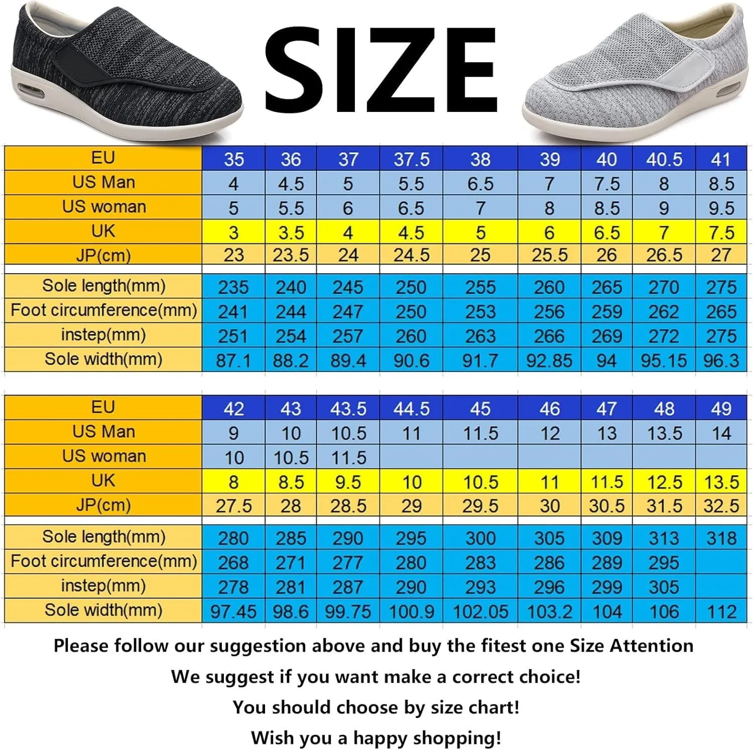 Men's Diabetic Slippers Comfy Arthritis Edema House Shoes Non-Slip Female Swollen Feet Walking Shoes Adjustable Orthopedic Slippers Plantar Fasciitis Shoes Elderly Slippers (Color : 1, Size : 44)
