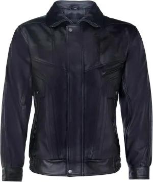 Men's Leather Jacket Classic Buffalo Suede Harrington Tailored Bomber
