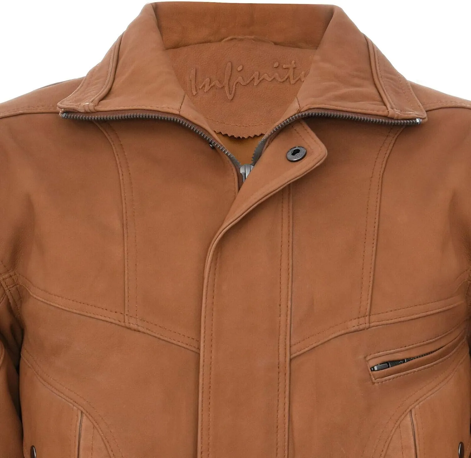 Men's Leather Jacket Classic Buffalo Suede Harrington Tailored Bomber