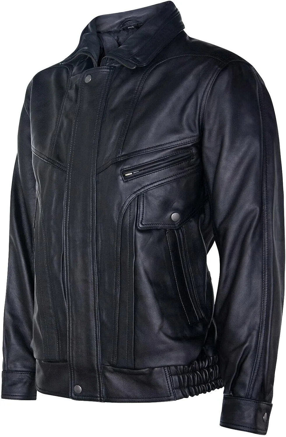 Men's Leather Jacket Classic Buffalo Suede Harrington Tailored Bomber