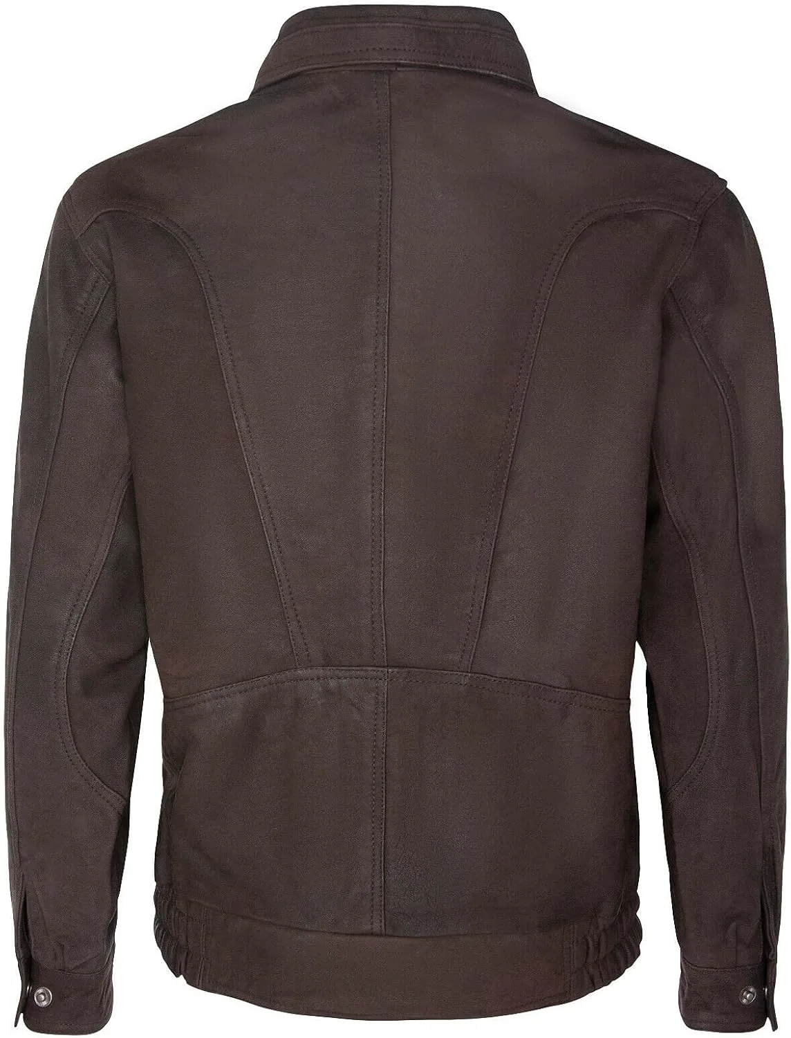 Men's Leather Jacket Classic Buffalo Suede Harrington Tailored Bomber