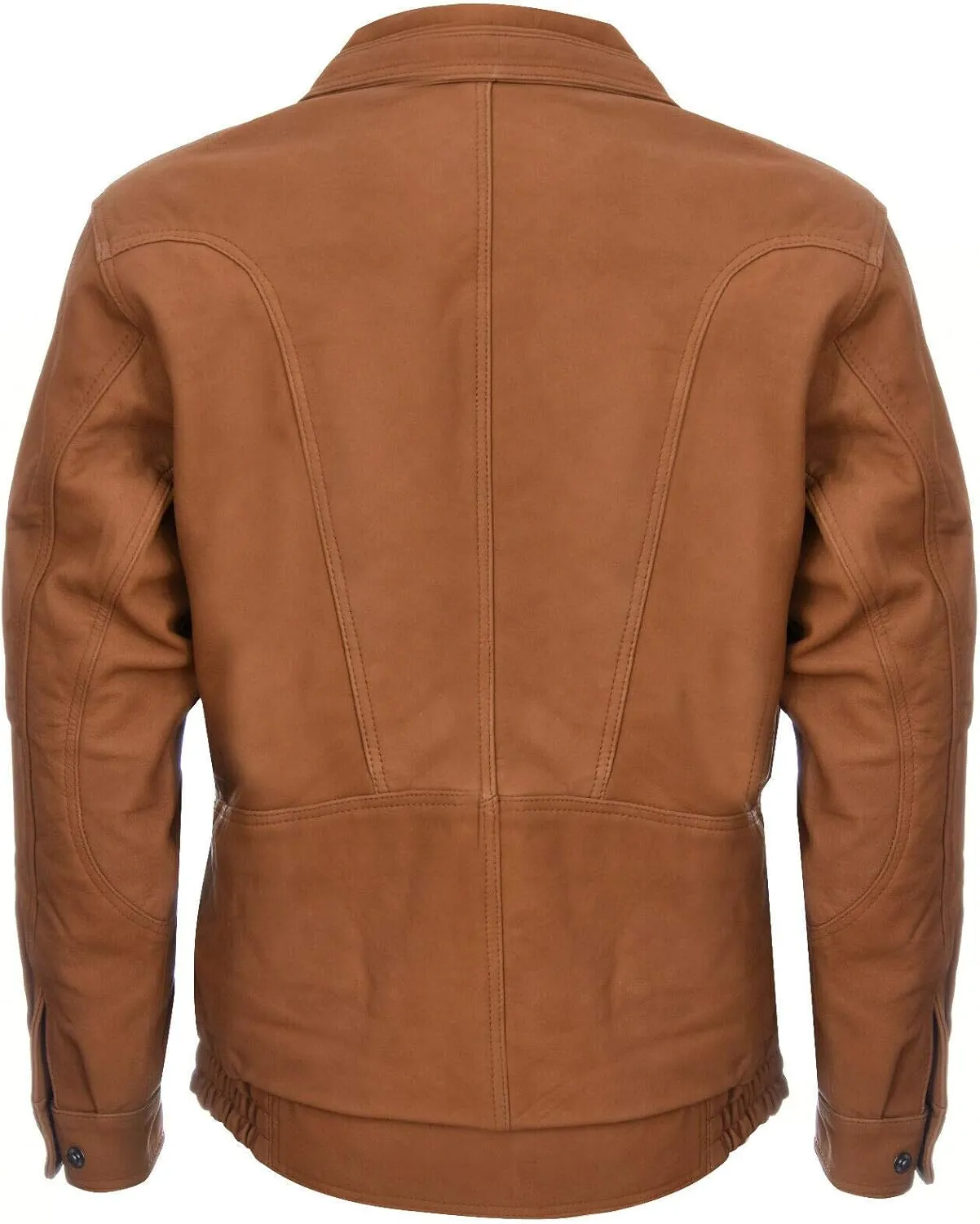 Men's Leather Jacket Classic Buffalo Suede Harrington Tailored Bomber