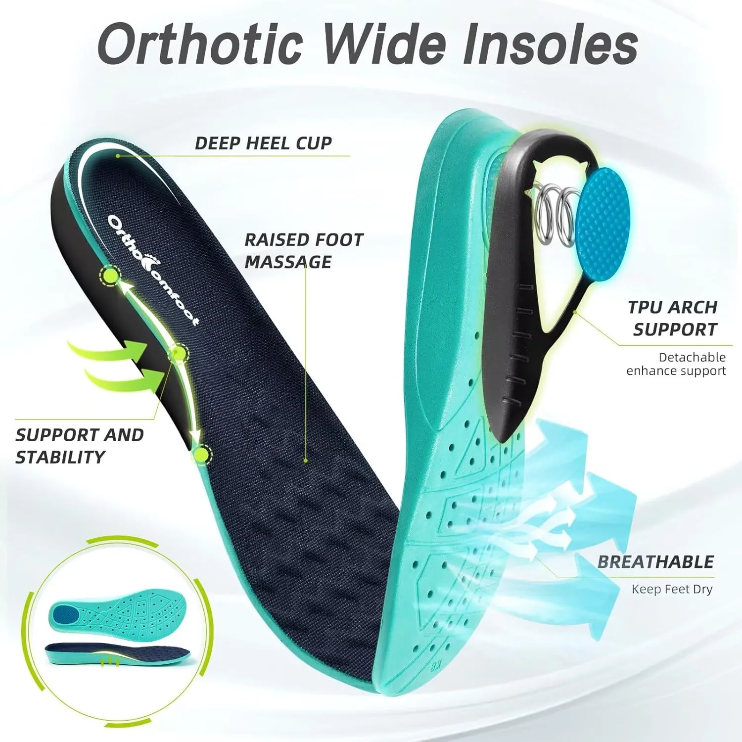 Men's Orthopedic Diabetic Wide Walking Shoes: Comfortable Plantar Fasciitis Fashion Sneakers with Arch Support, Casual Hammer Toes Swollen Tennis Work Sports Shoes for Heel and Foot Pain Relief